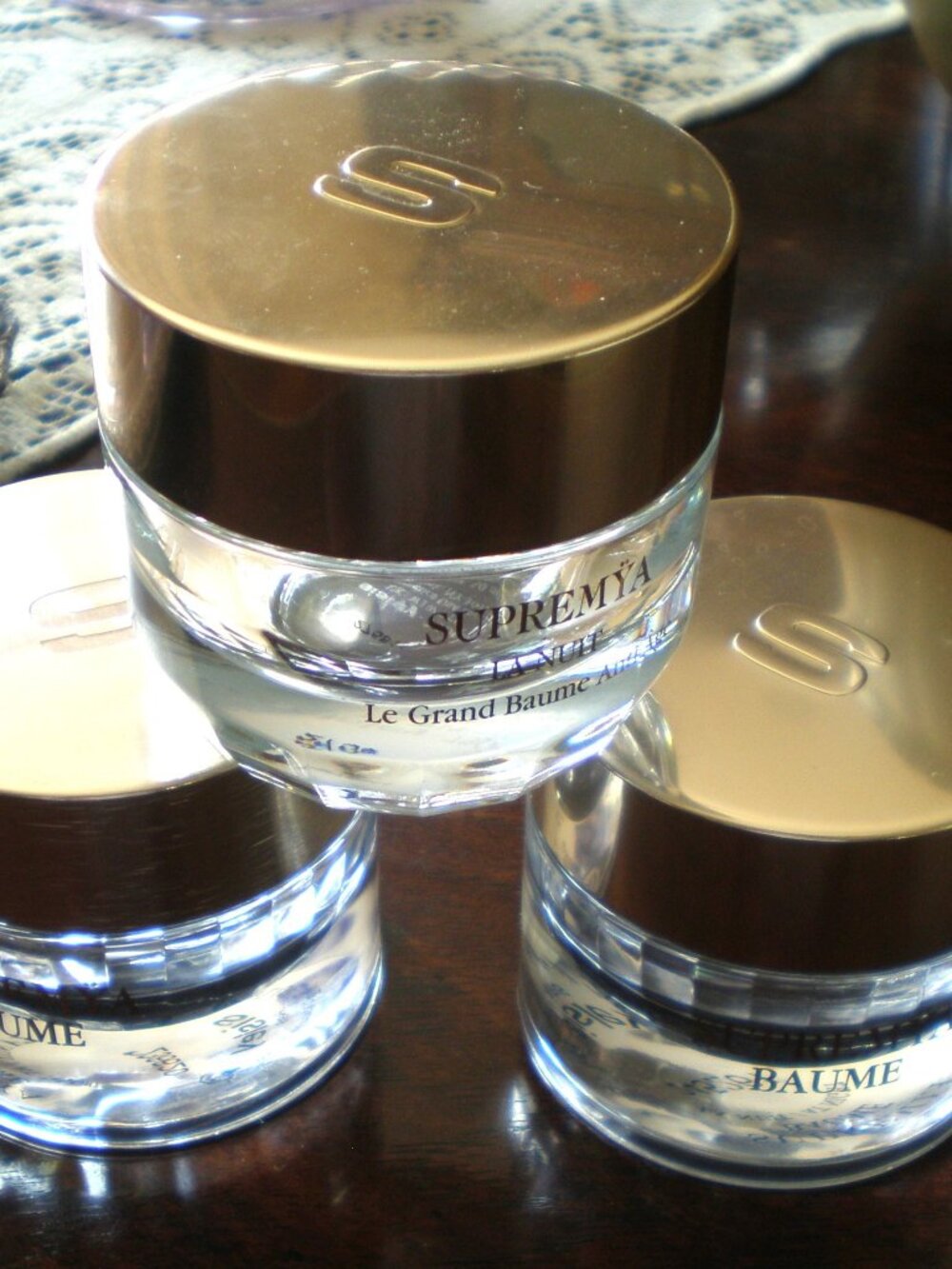 SET of 3 SISLEY-Paris Empty Crystal Jars